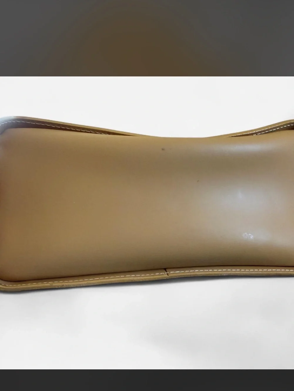 Structured Camel Tote with Clear Top Handles